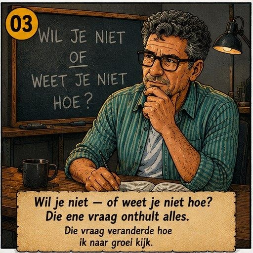 Wil je niet, of weet je niet hoe? Die ene vraag onthult alles.
